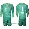 Conjunto (Camiseta+Pantalón Corto) Portero Manga Larga FC Bayern de Múnich Manuel Neuer 1 Tercera Equipación 2021/22 - Niño